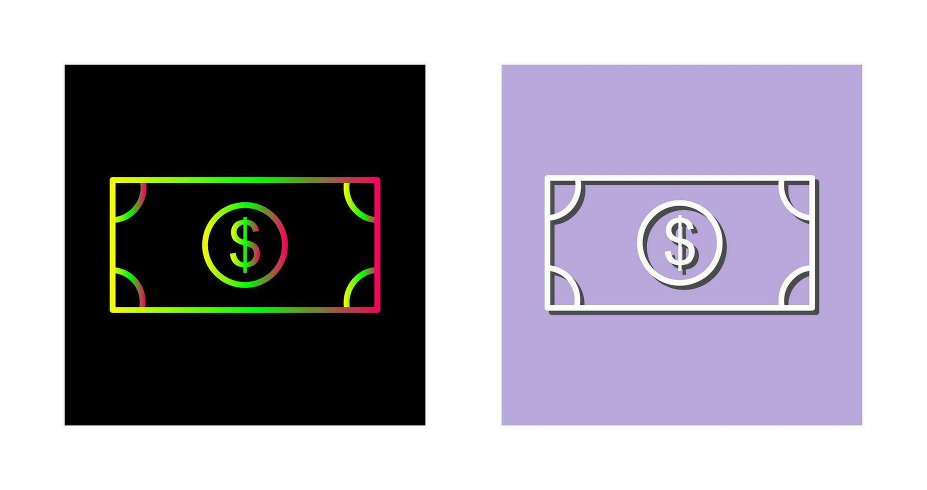 icono de vector de billete de dólar