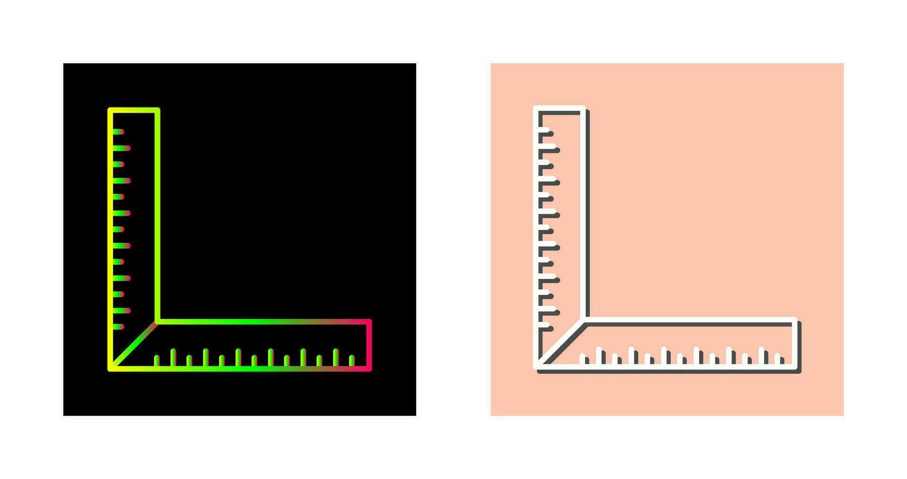 icono de vector de regla cuadrada