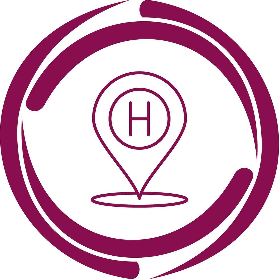 Hotel Location Vector Icon