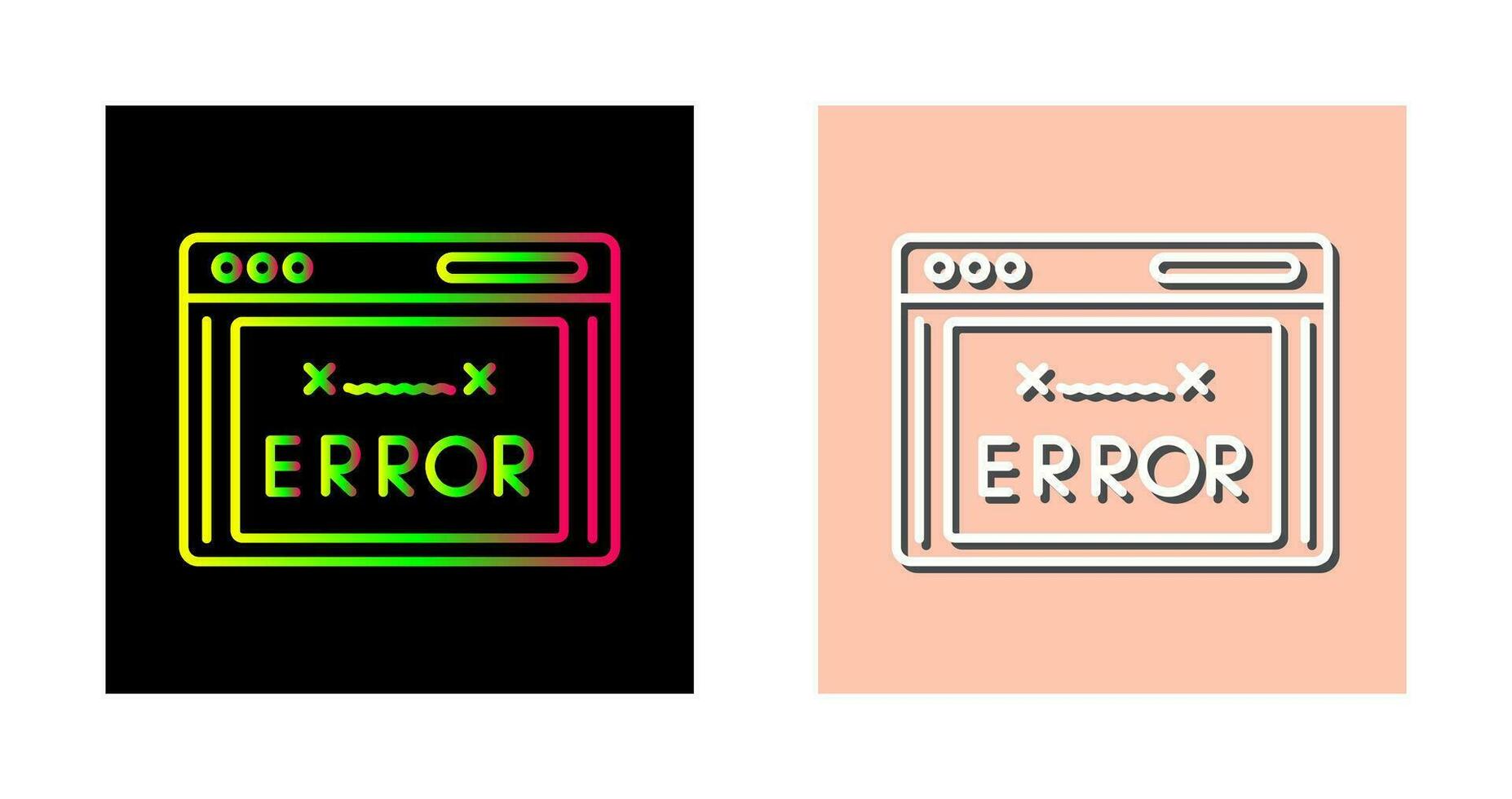 icono de vector de código de error