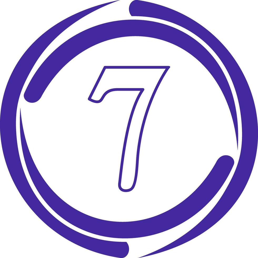 Number Seven Vector Icon