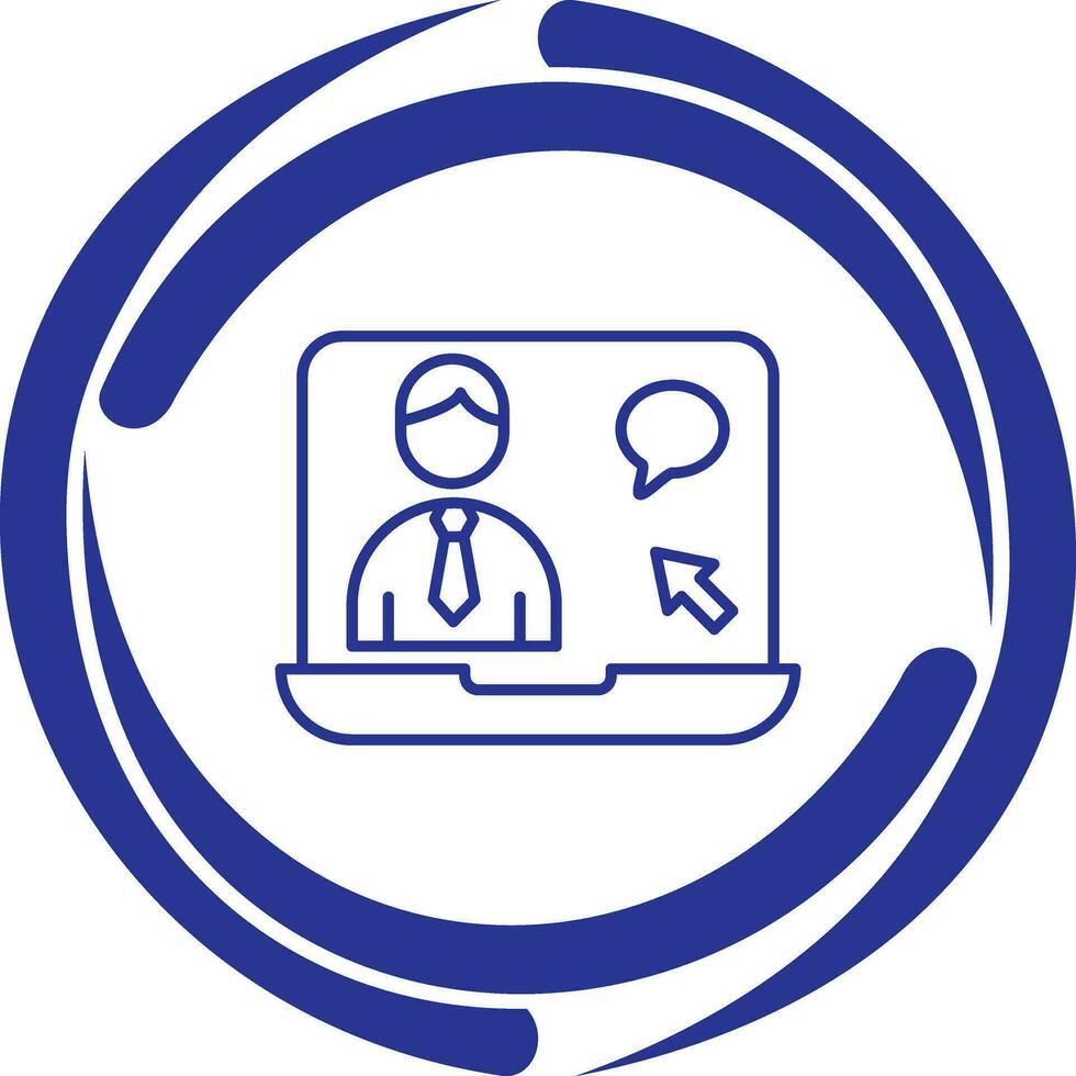 Online Interview Vector Icon