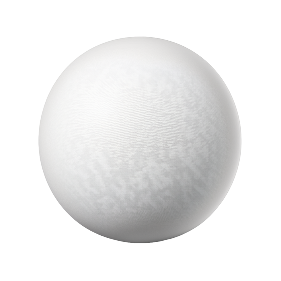 3d round white sphere realistic glossy 3d ball ai generative png