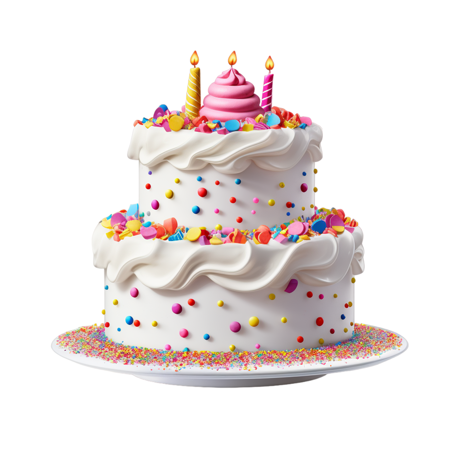 Birthday Ice Cream Cake With Candles Ai Generative 30246968 PNG birthday-ice-cream-cake-with-candles-ai-generative-30246968-png