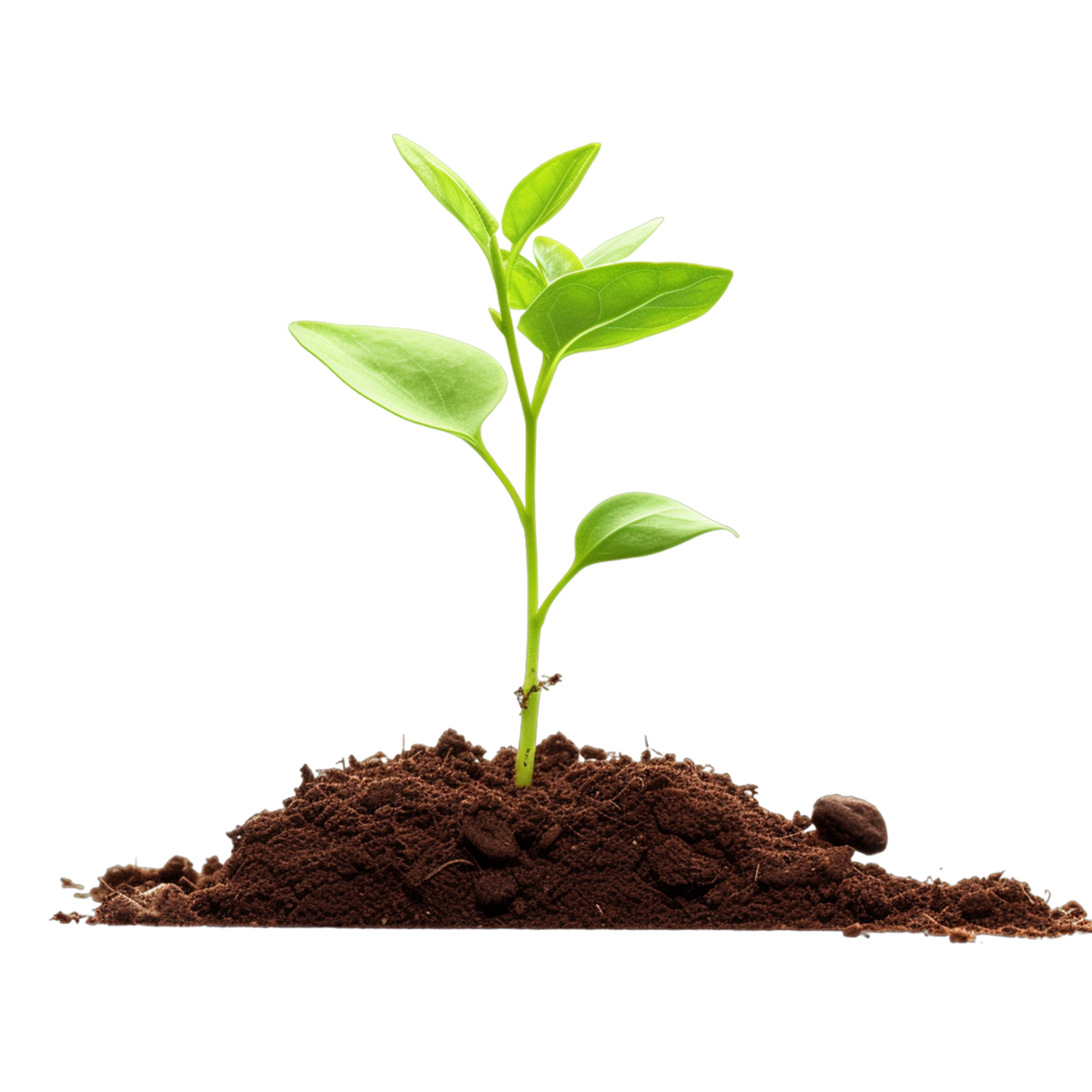 Young green plant growing ai generative 30247400 PNG