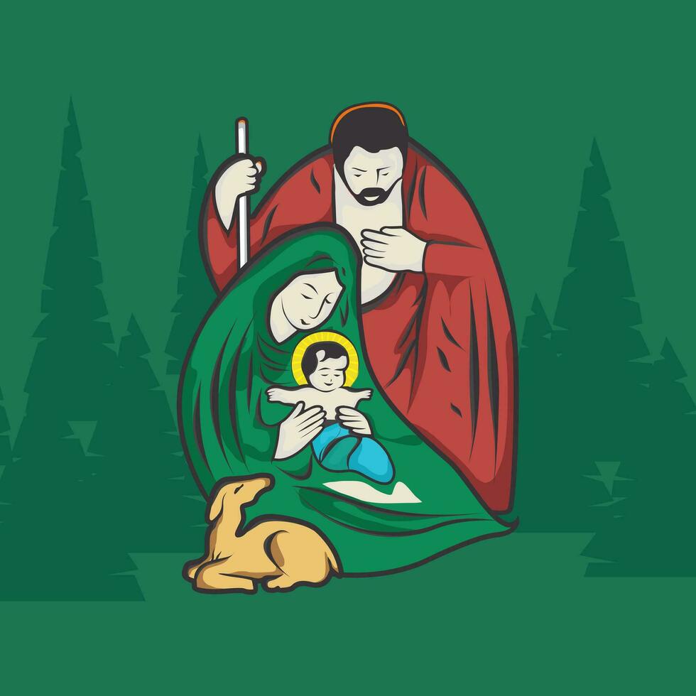 Jesus born in bethlehem, He is our savior vector
