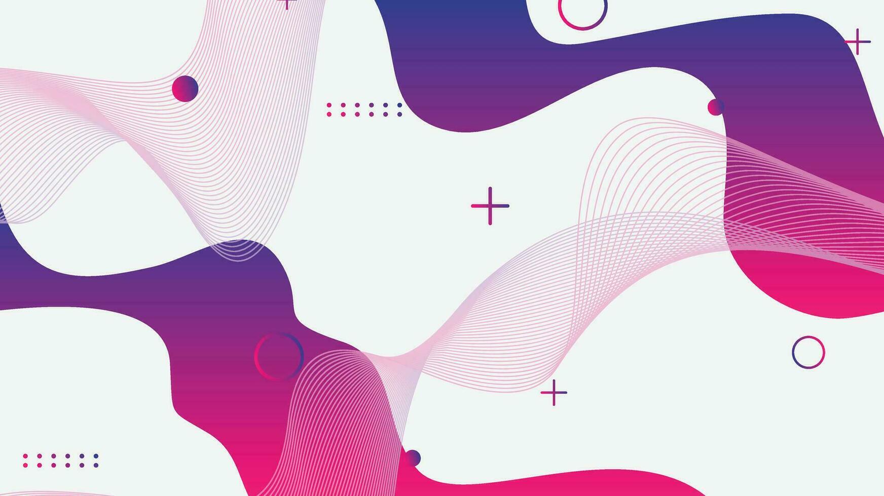 White red and purple gradient dynamic fluid shapes abstract background vector