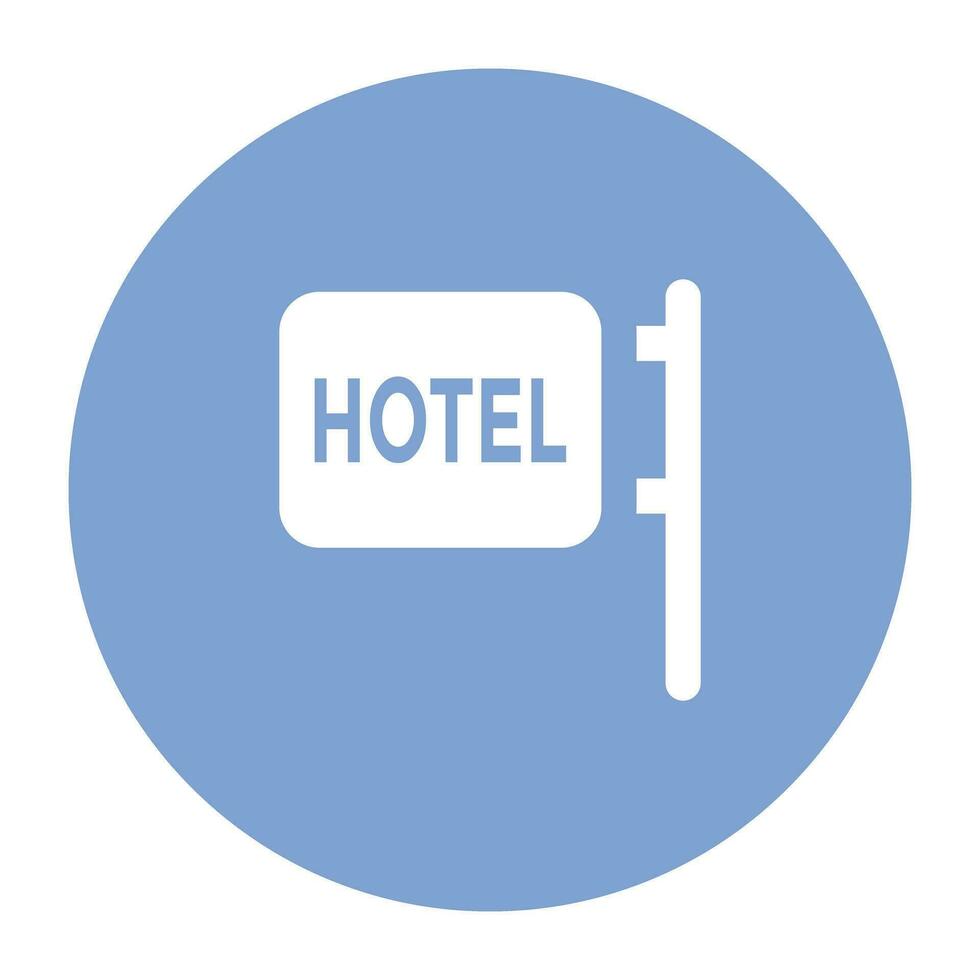 hotel servicios plano circular icono vector