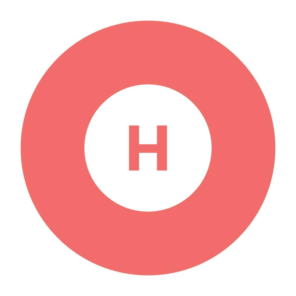 hotel servicios plano circular icono vector