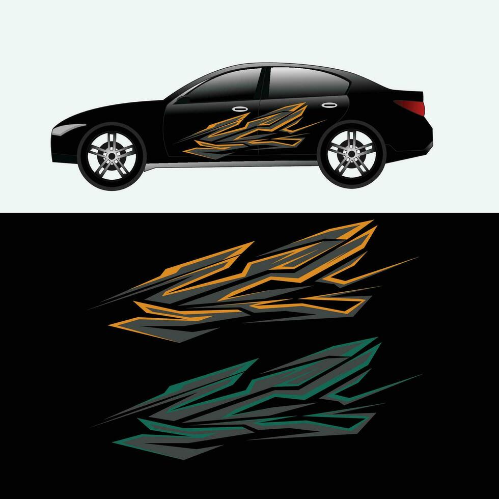 car wrap sticker design vector