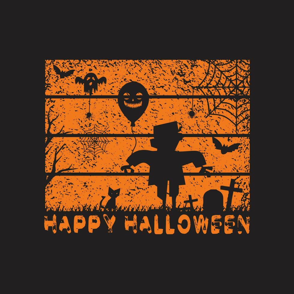 halloween t-shirt vector template design