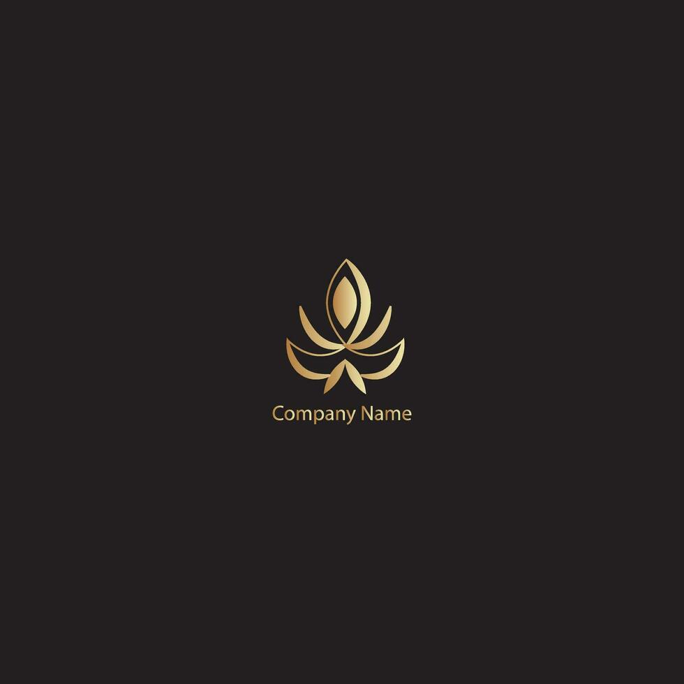 a gold logo for a company name vector