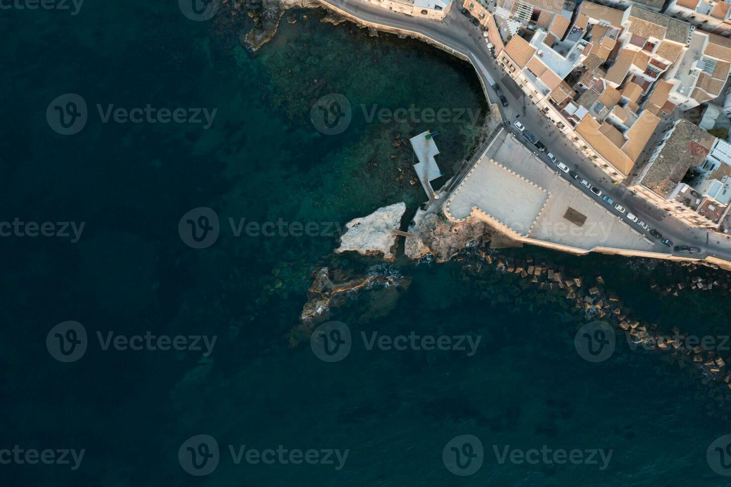 Top view of a harbor photo