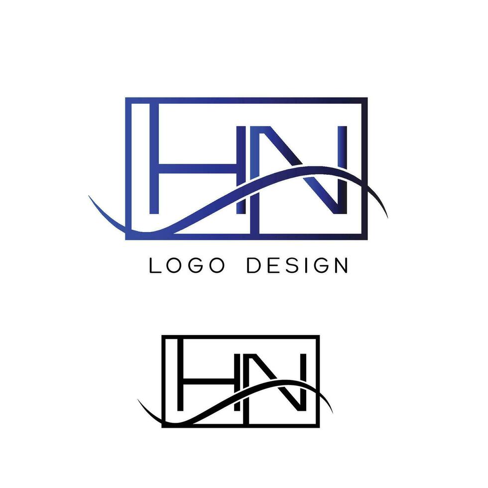 HN initial letter logo vector