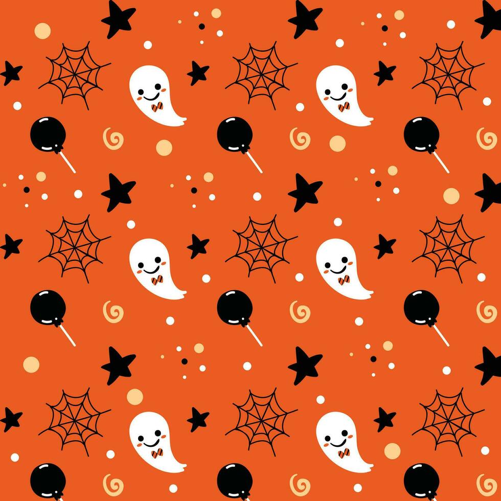 Beautiful Halloween element pattern vector on a dark background.