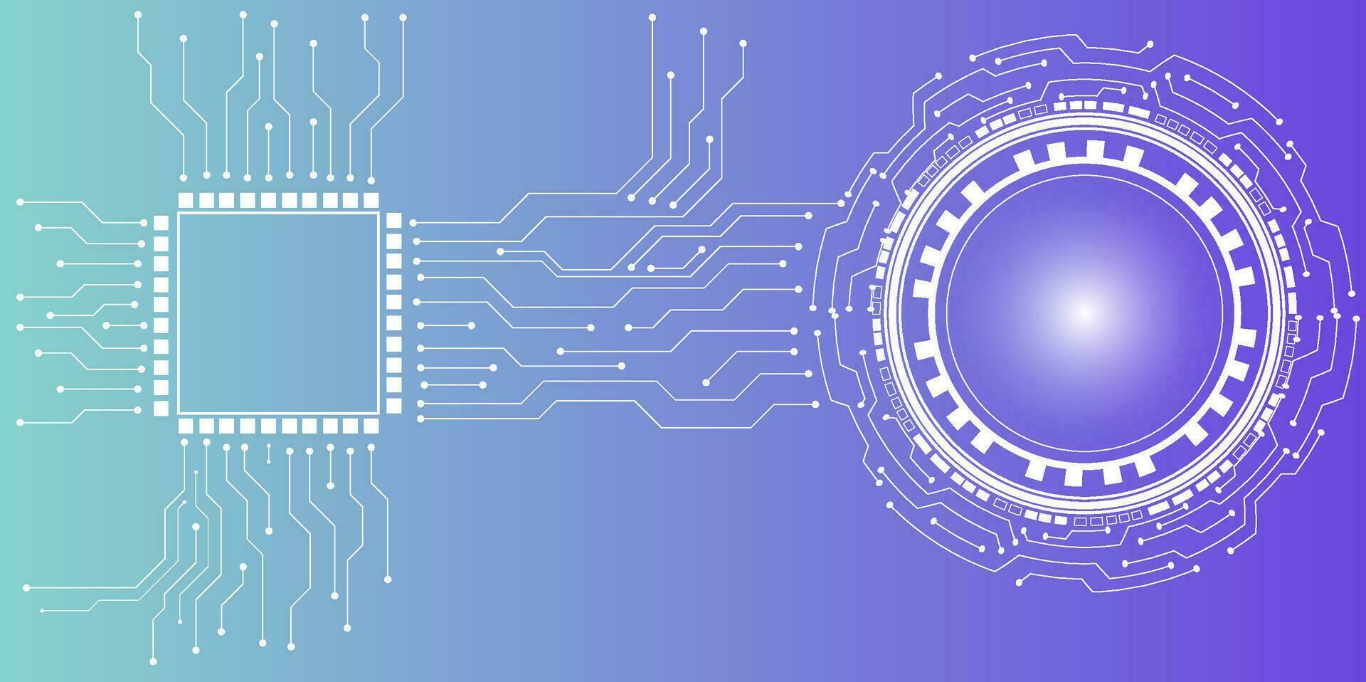 Computer chip Electronic circuit board vector for technology and finance concept and education for future