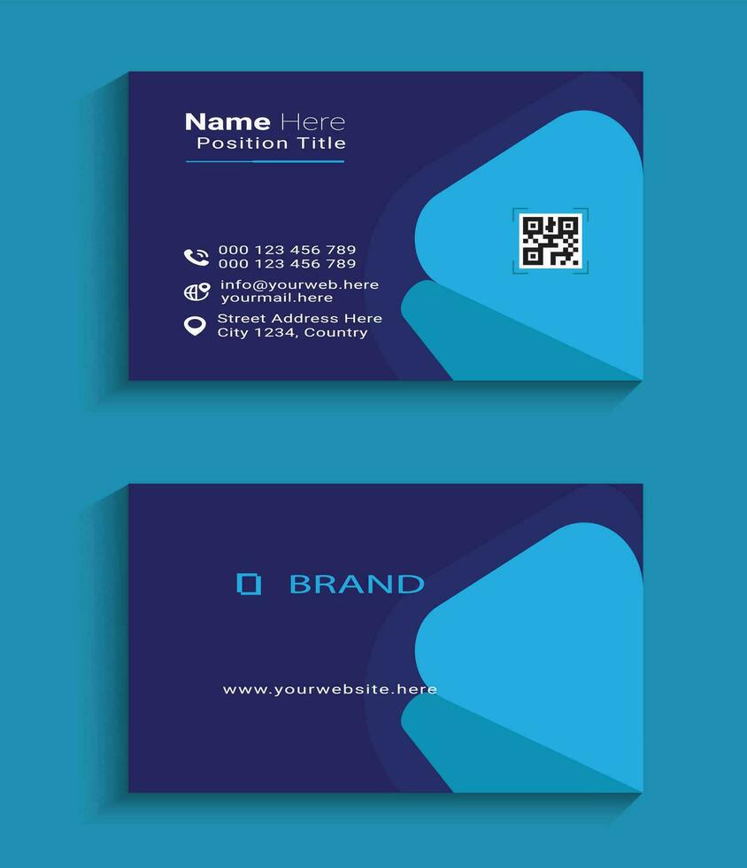 corporate business card design template vector
