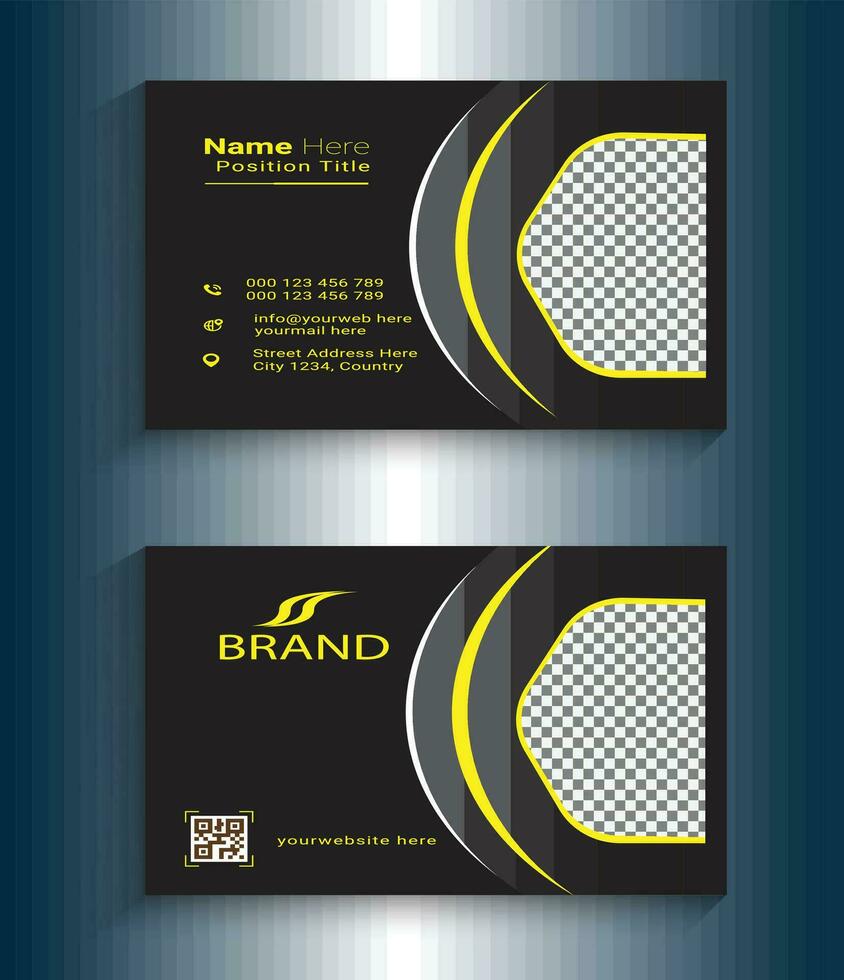 corporate business card design template vector