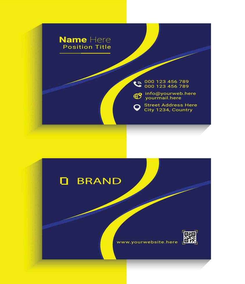 corporate business card design template vector