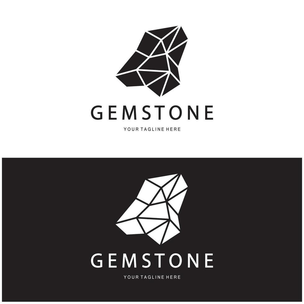 Luxury Polygon Diamond Crystal Line Art,Gem,Gemstone Emerald,Jade,Diamond, Gold, and Precious Jewelry Logo Design vector