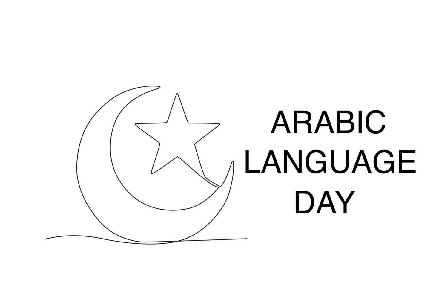 A crescent moon and star are Arabic symbols vector