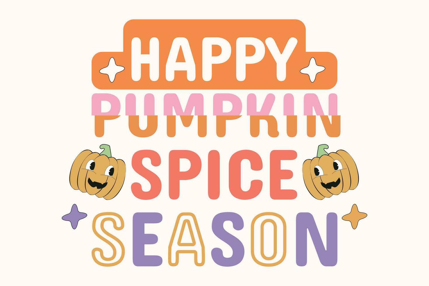 Fall EPS Design. Happy Pumpkin Spice Season t shirt design vector