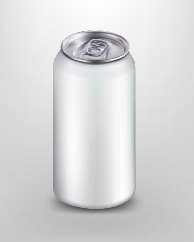 can soda and beer aluminium realistic vector mockup