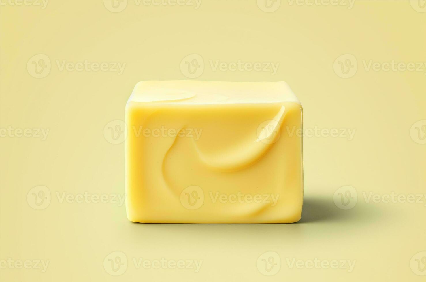 Minimalistic piece of butter. Margarine. Spread. Generative Ai photo