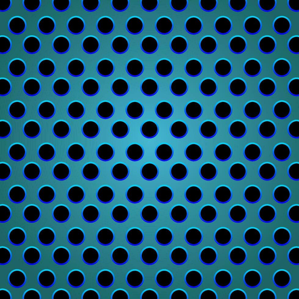 azul y negro metal cuadrícula con redondo célula antecedentes vector