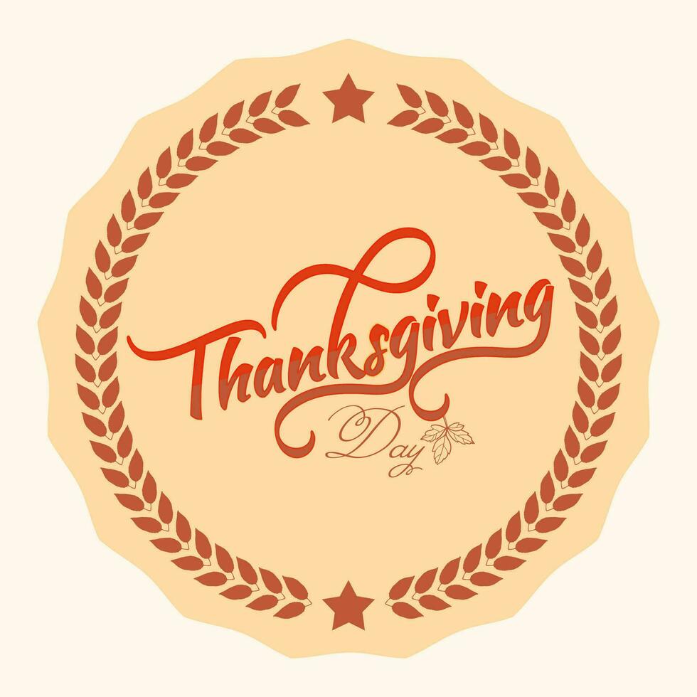 Thanksgiving Day Vintage Label vector