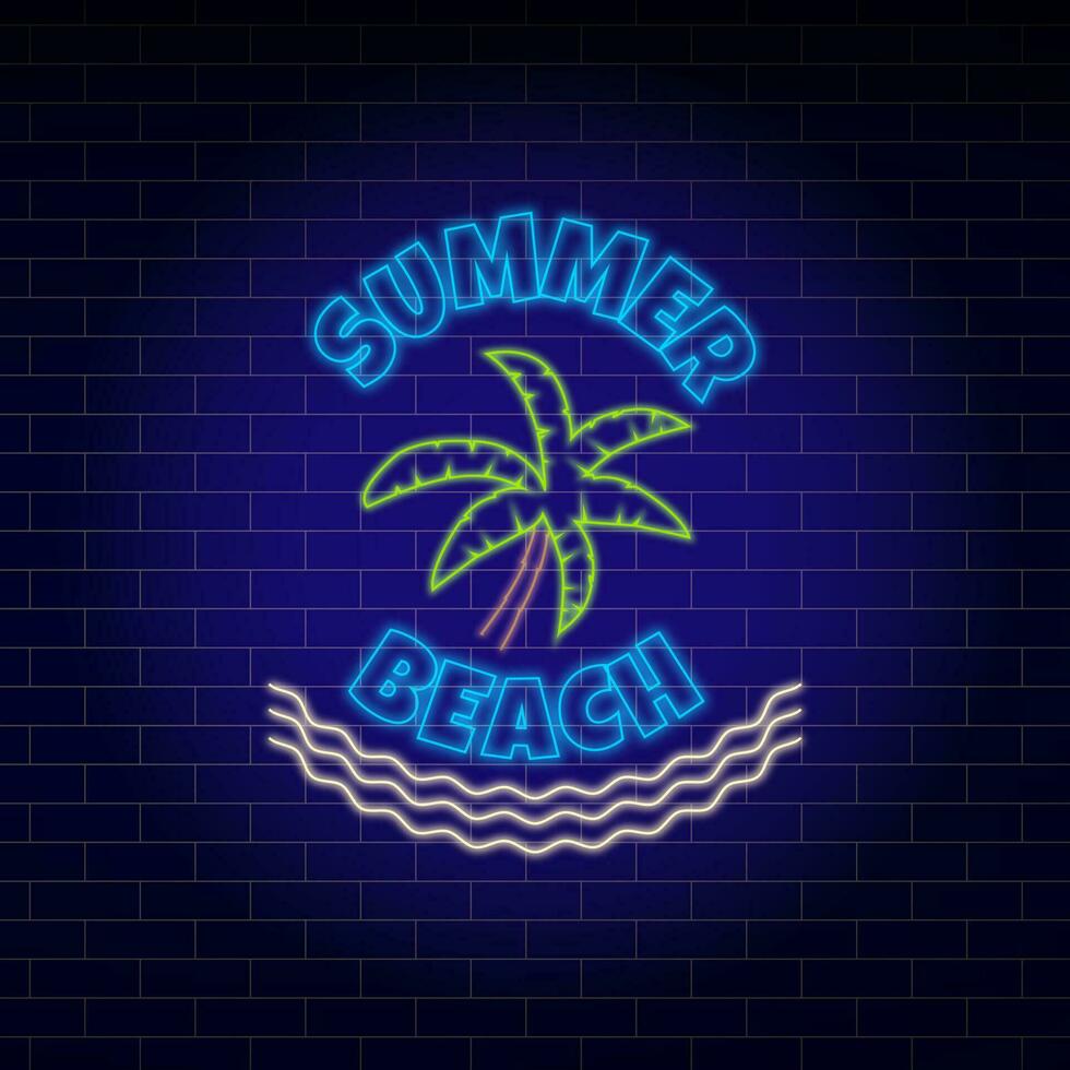 neon sign summer 30251473 Vector Art at Vecteezy