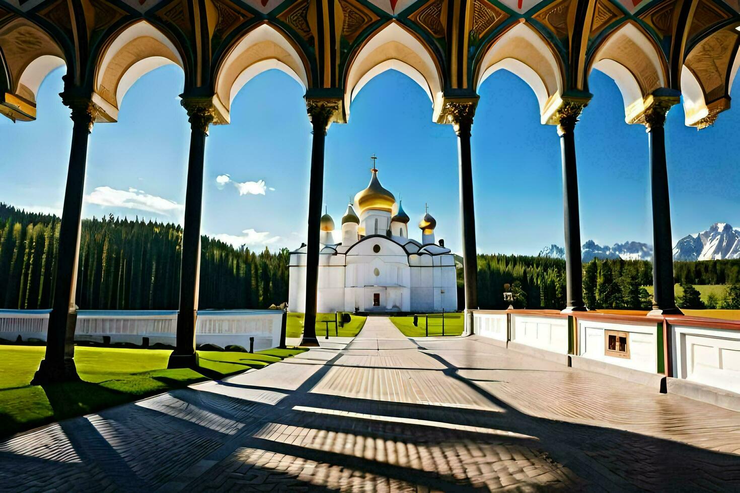 the cathedral of the kremlin, russia. AI-Generated photo