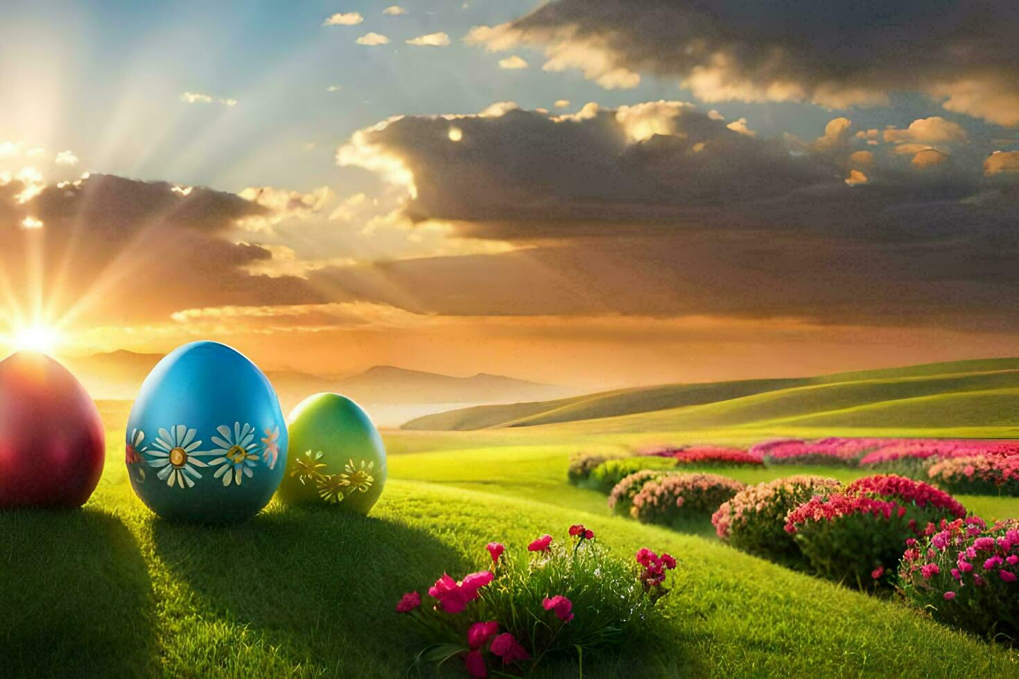 the easter egg hunt is back. AI-Generated photo