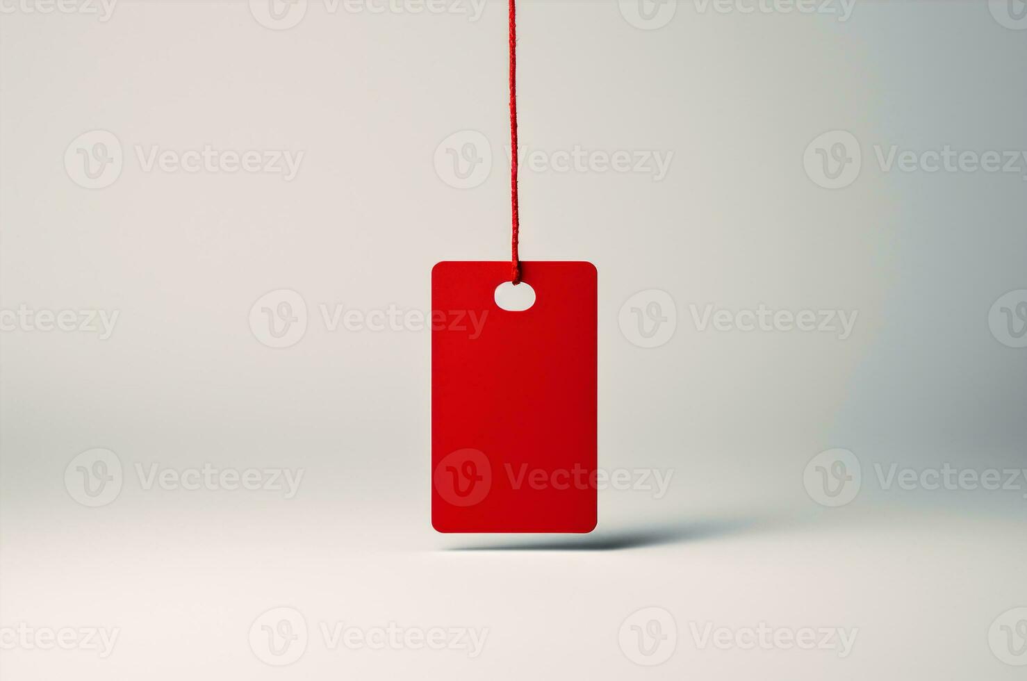 Mockup tag for clothes. Red tag. Black Friday. Sale. Generative AI photo