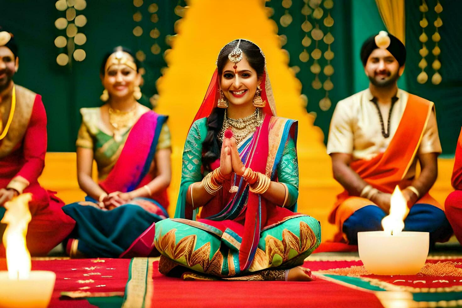 indian wedding ceremony. AI-Generated photo