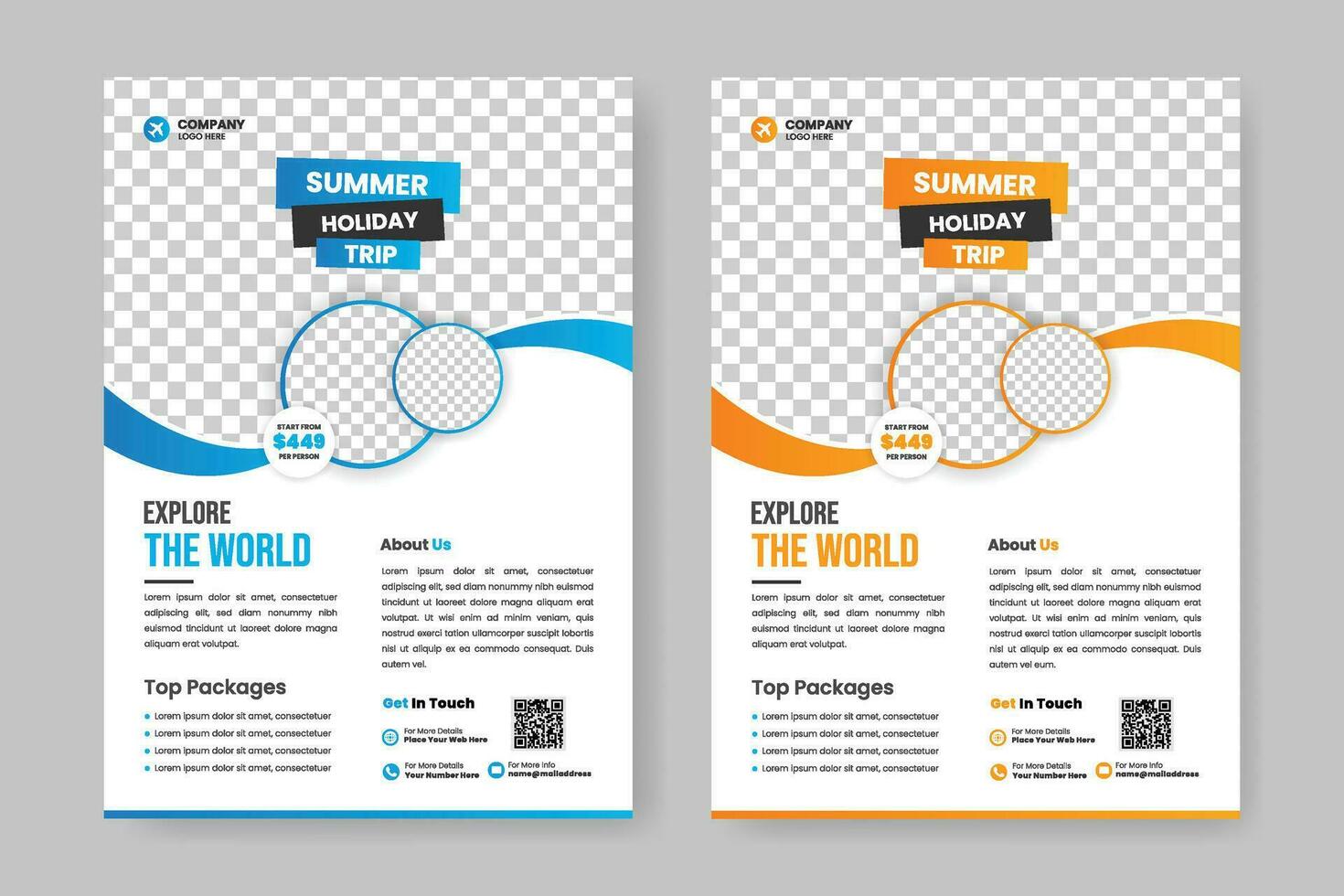 Vacation travel  flyer design template, Travel poster or flyer pamphlet flyer design and travel agency flye vector