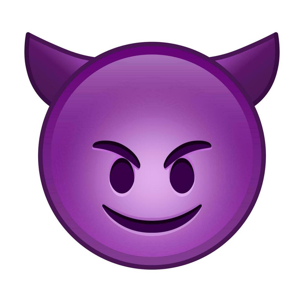 Smiling face with horns Large size of yellow emoji smile 30263104 ...