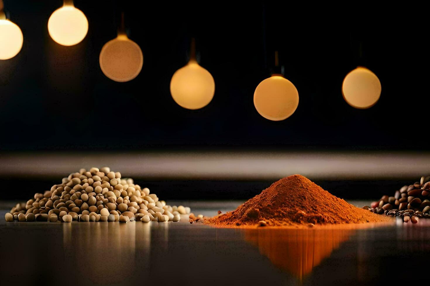 spices and spices on a table. AI-Generated photo