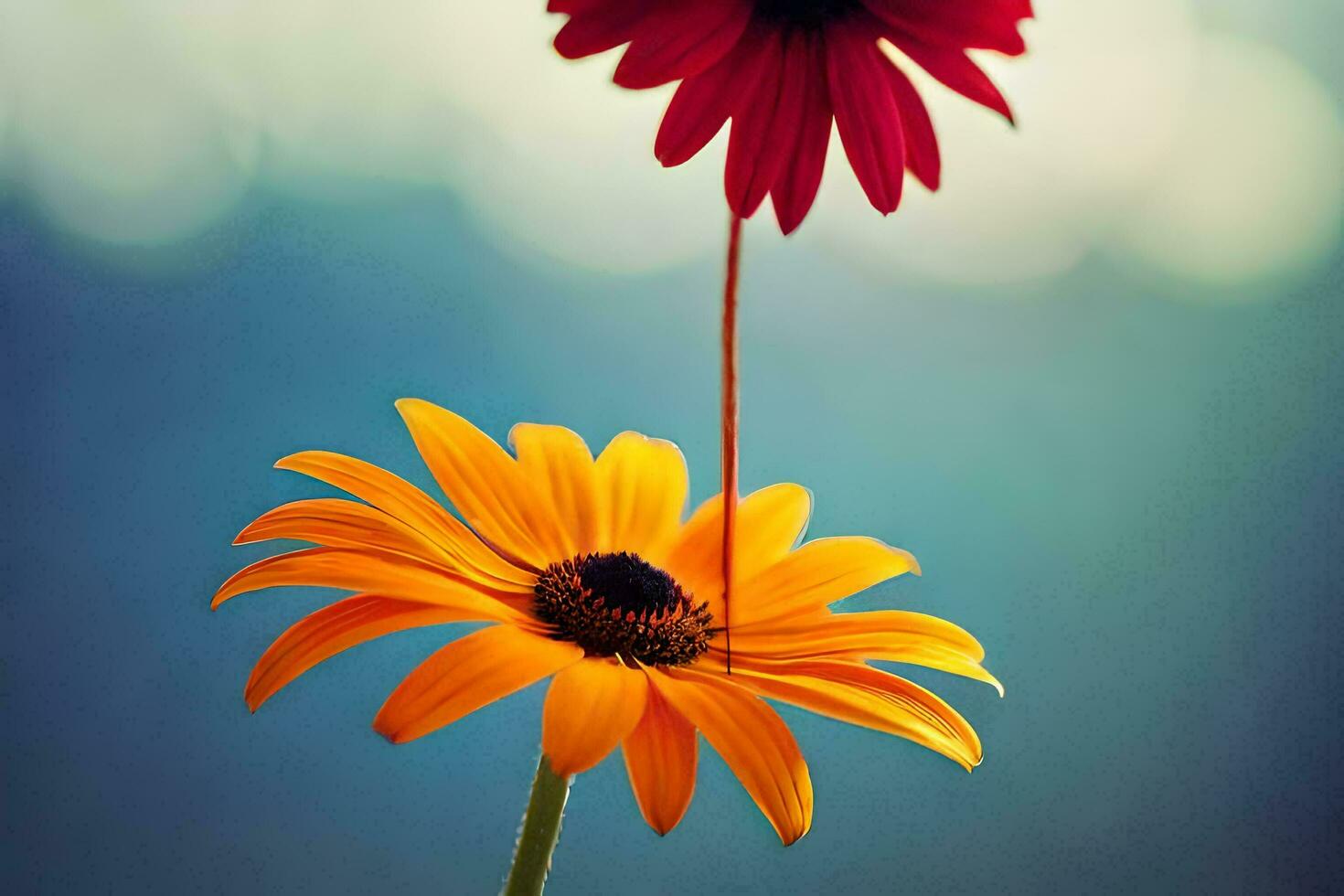 photo wallpaper the sky, flowers, the sun, the sky, the sun, the sky,. AI-Generated