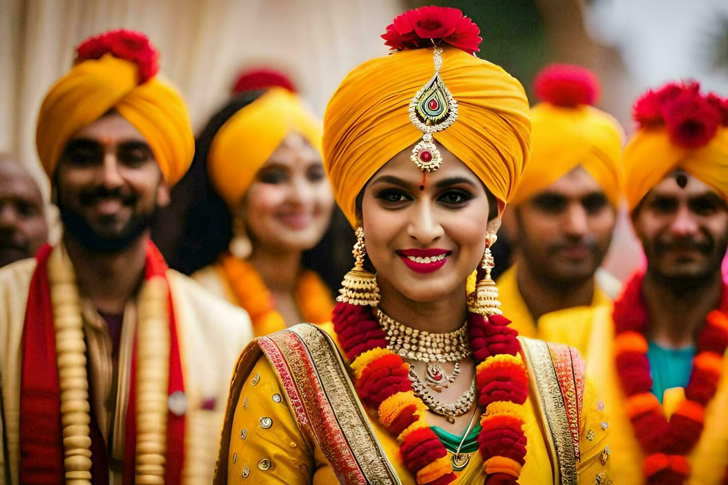 indian wedding in delhi. AI-Generated photo