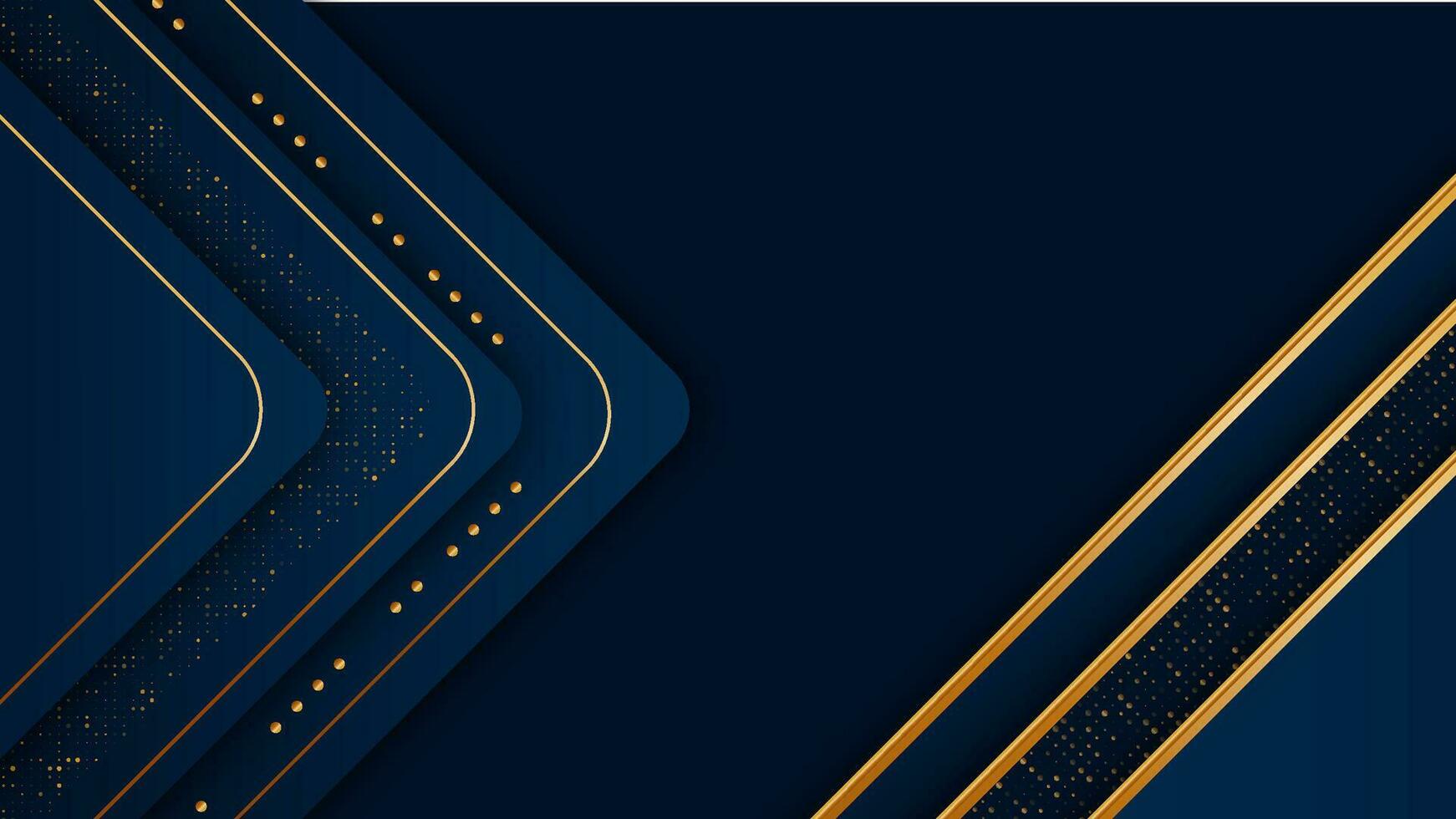 abstract luxury multiple triangle shape with gold dots and premium lines, digital layout background vector