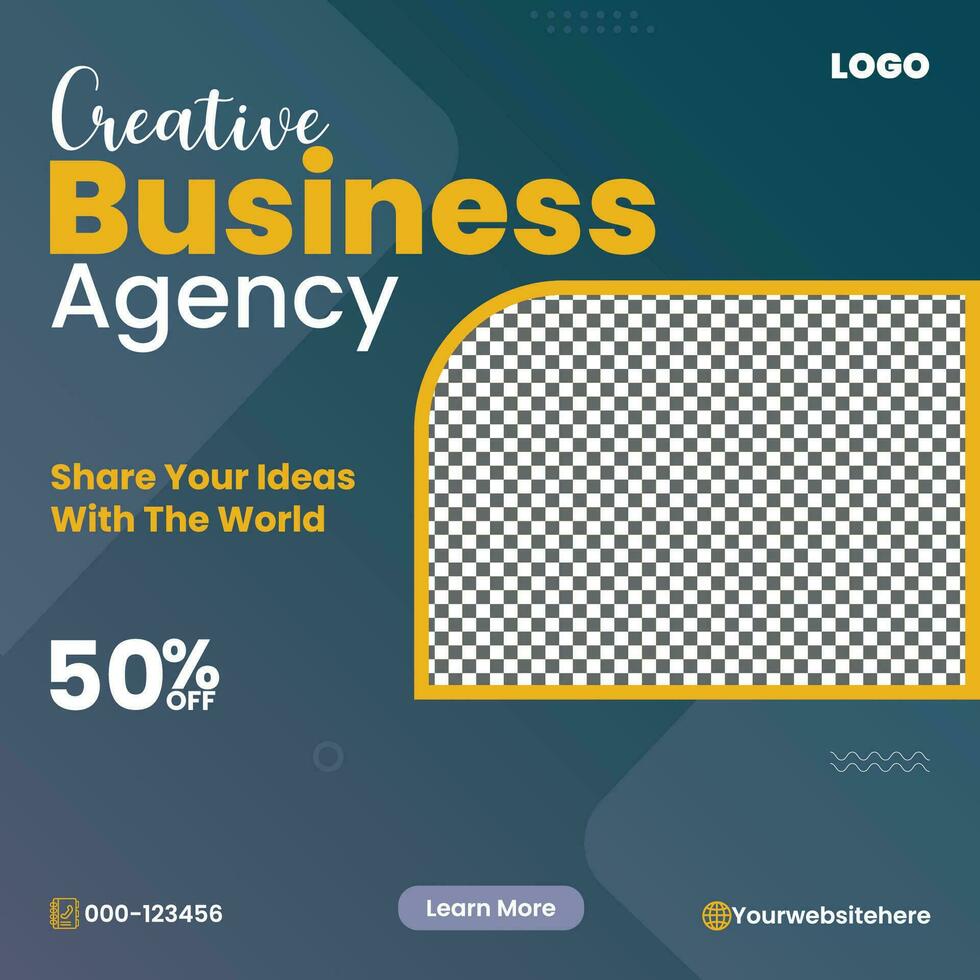 Editable Post Template Social Media Banners for Digital Marketing. vector
