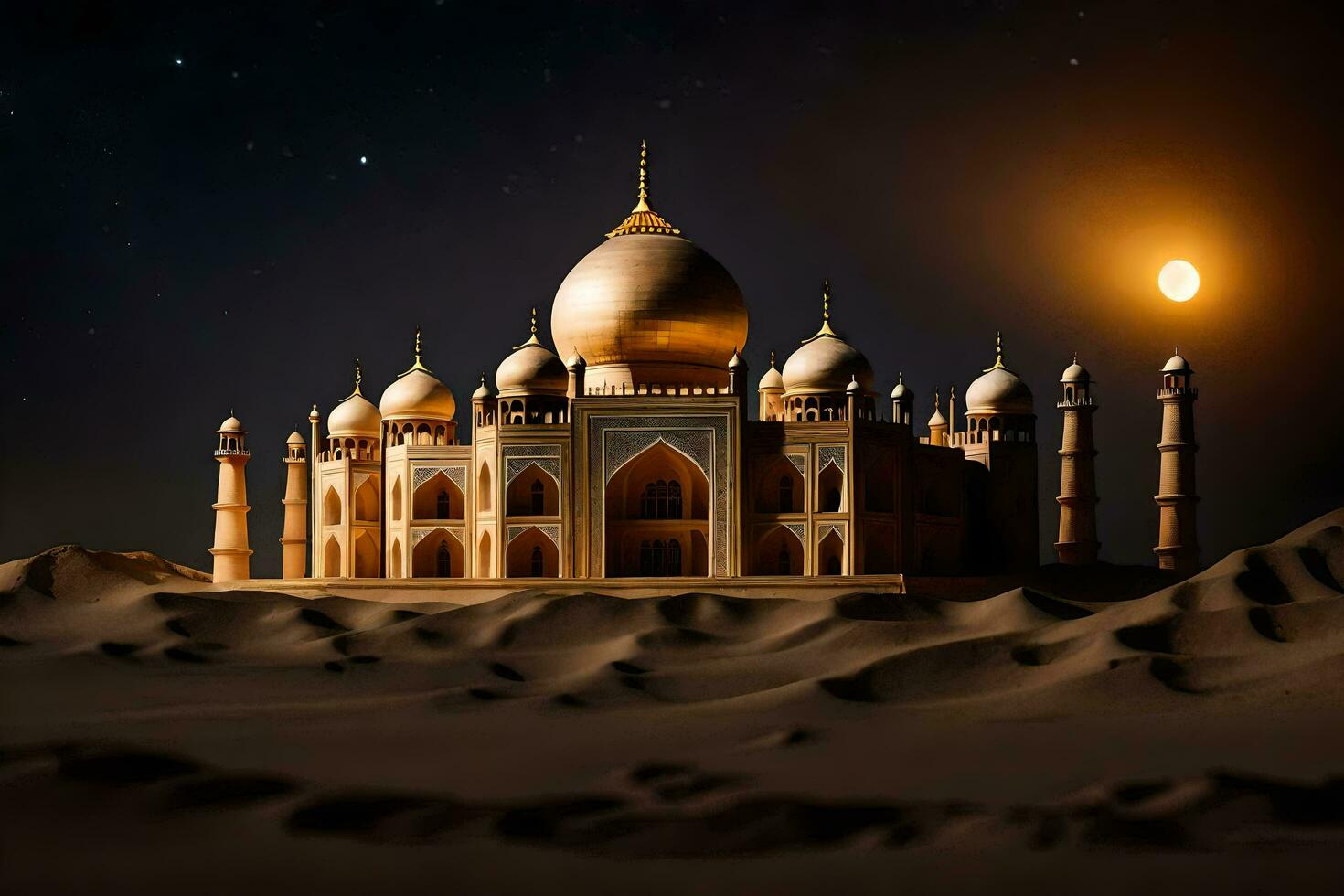 the taj mahal is a famous mughal monument in india. AI-Generated photo
