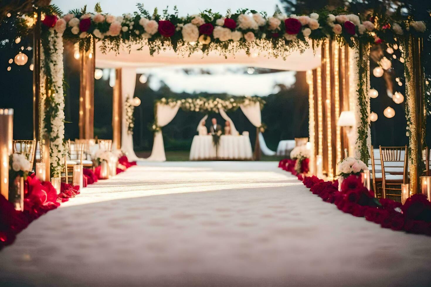 el Boda de persona y persona a el palazzo del mar. generado por ai foto