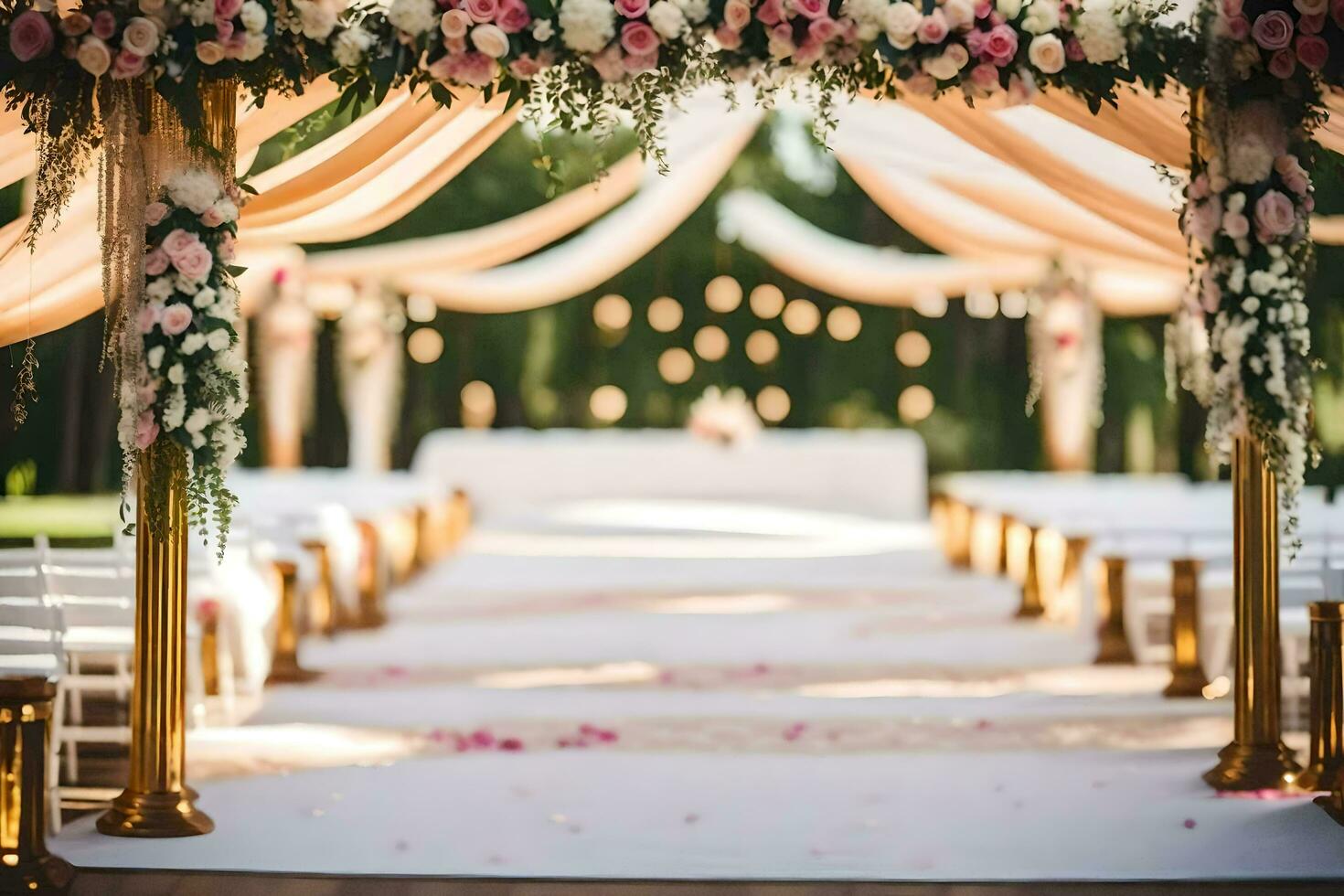 wedding ceremony decor ideas. AI-Generated photo