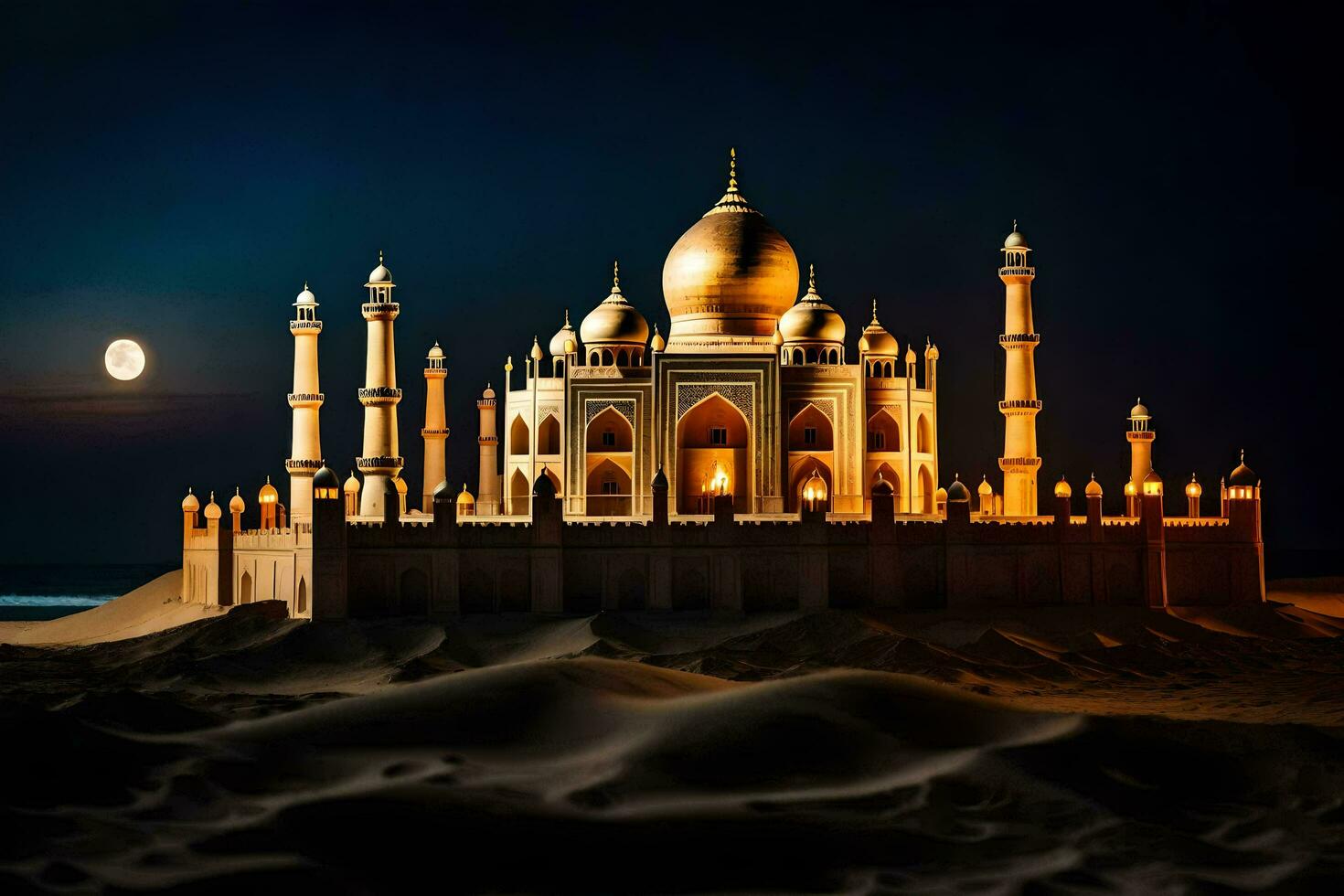 the taj mahal is a famous monument in india. AI-Generated photo