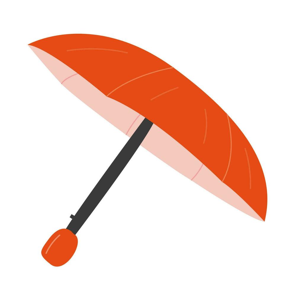 Vector red open umbrella vector illustration