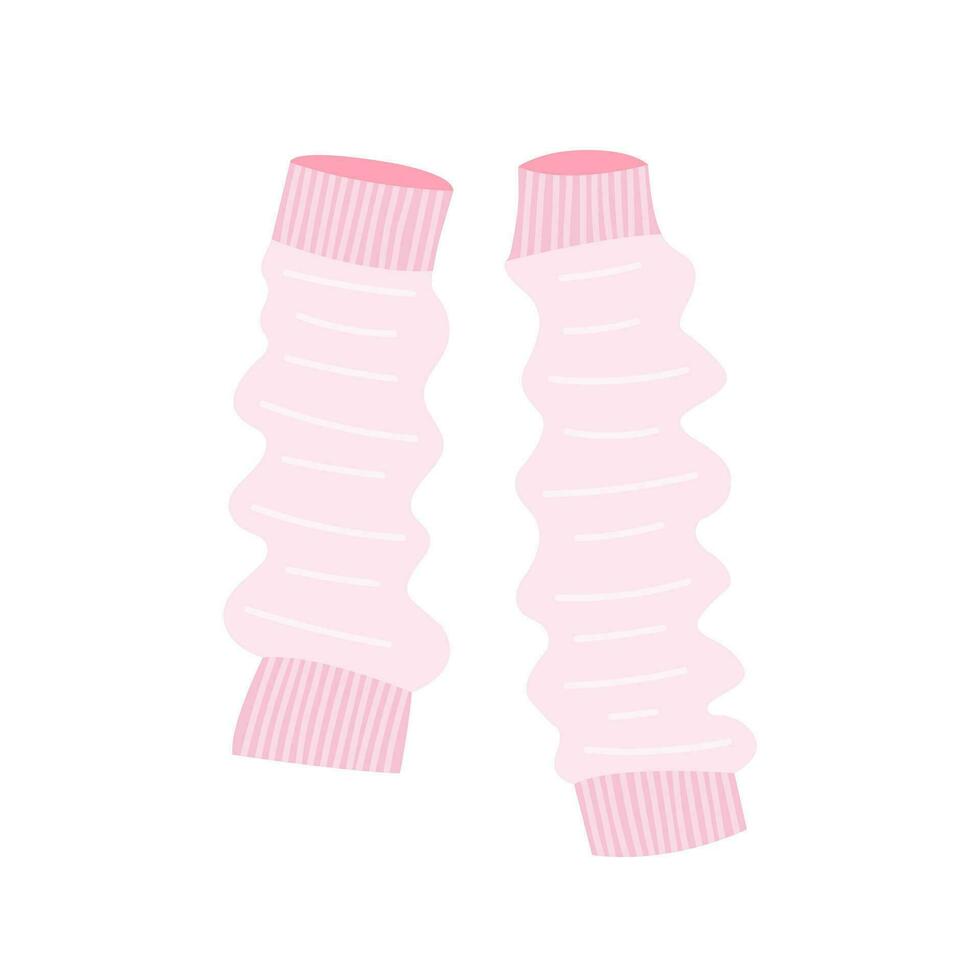 Vector knit leg warmers socks illustration