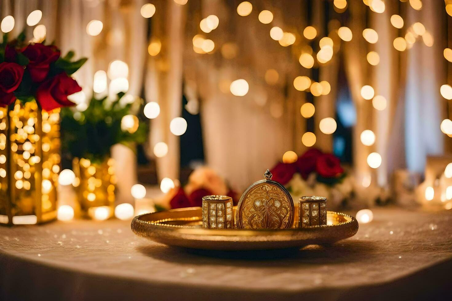 the wedding of person and person at the grand hotel, london. AI-Generated photo