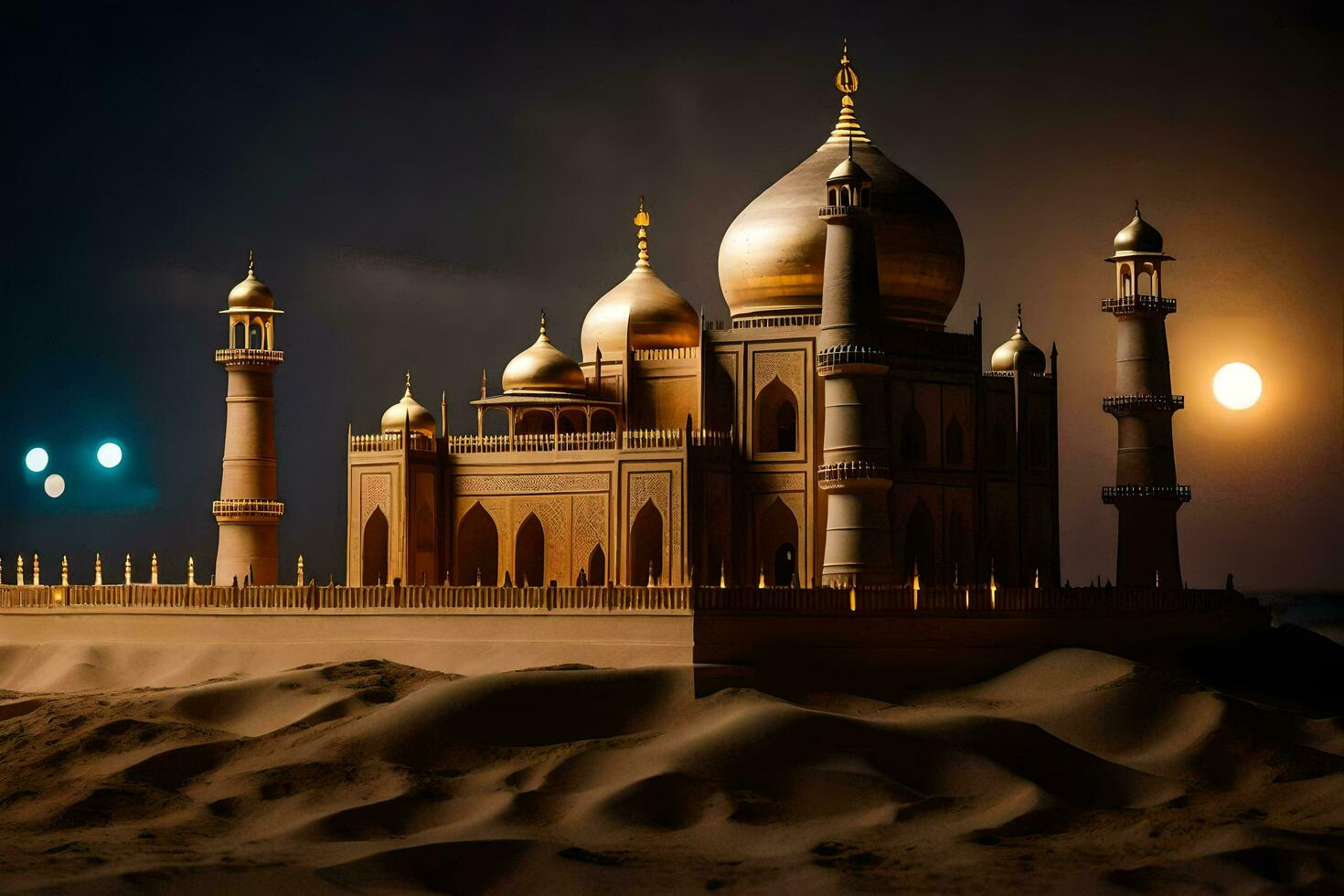 the taj mahal is a famous mughal palace in india. AI-Generated photo